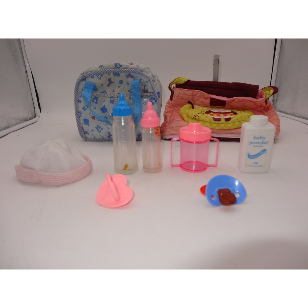 Baby Alive On The Go Carrier Panda Purse Diaper Bag Plus Bag and Accessories Lot - Picture 15 of 16